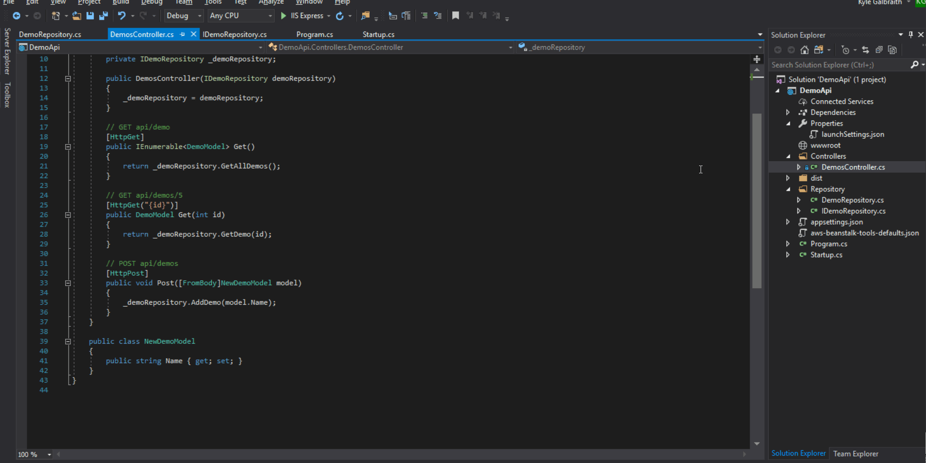 Deploy to Elastic Beanstalk from Visual Studio 2017